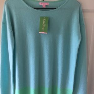 Lily Pulitzer cashmere aqua sweater